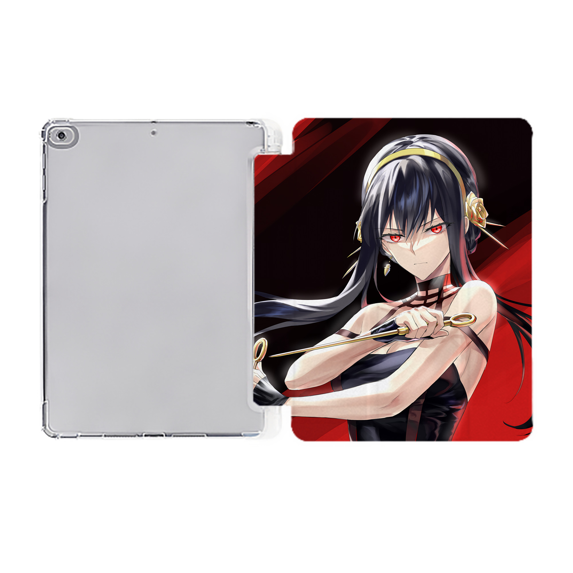 （画像用） SPY×FAMILY间谍家家酒 IPad ケース ペン収納付き 三つ折りスタンド PUレザー×シリコン 対応機種9.5/10.5/10.9インチ